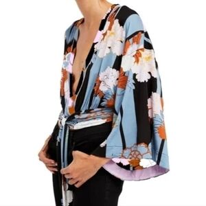 Free People That's a Wrap Floral Top